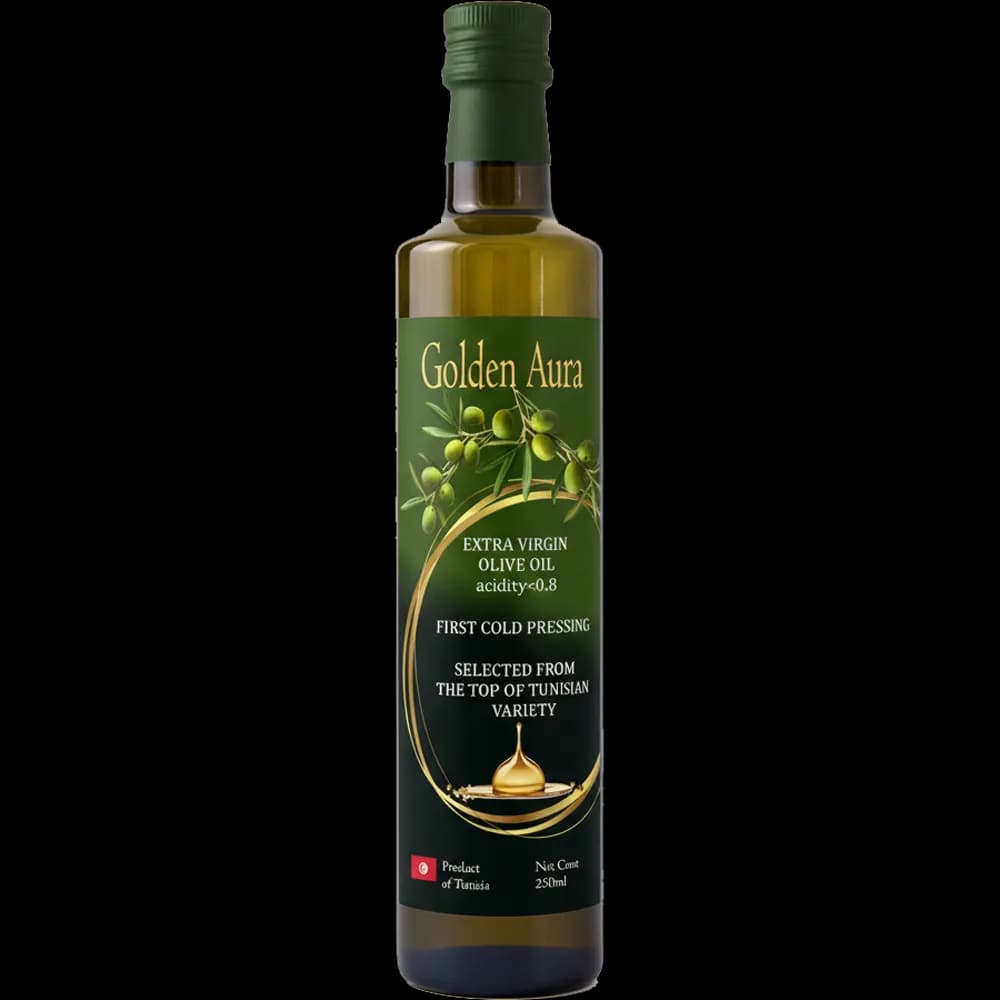 Formats et emballages de l’huile d’olive Golden Aura