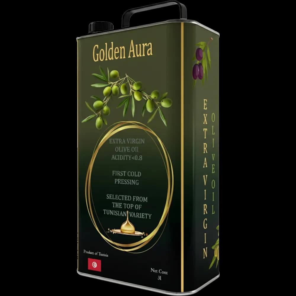 Formats et emballages de l’huile d’olive Golden Aura