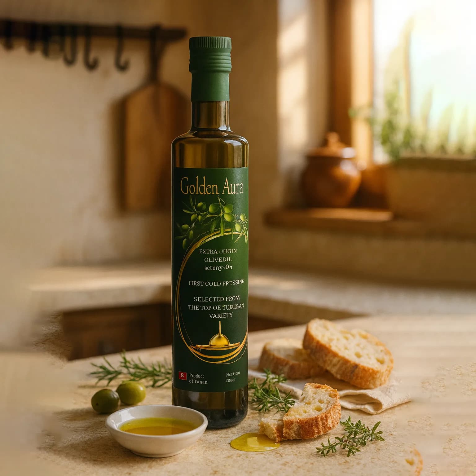 Huile d’olive extra vierge Golden Aura de Tunisie